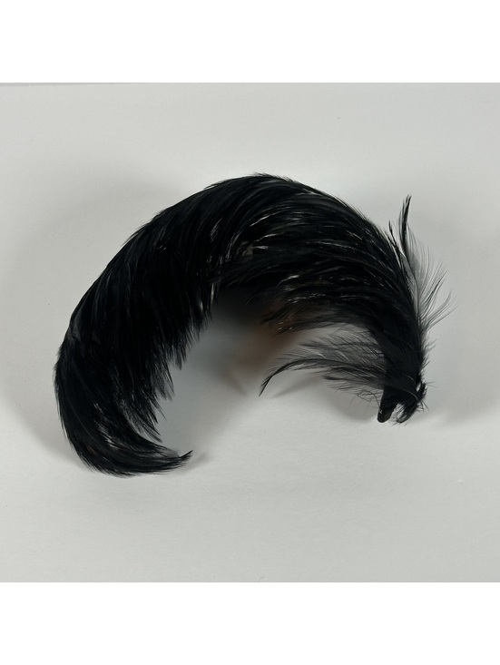 Vintage Black Feathered Hat with Union Made Label